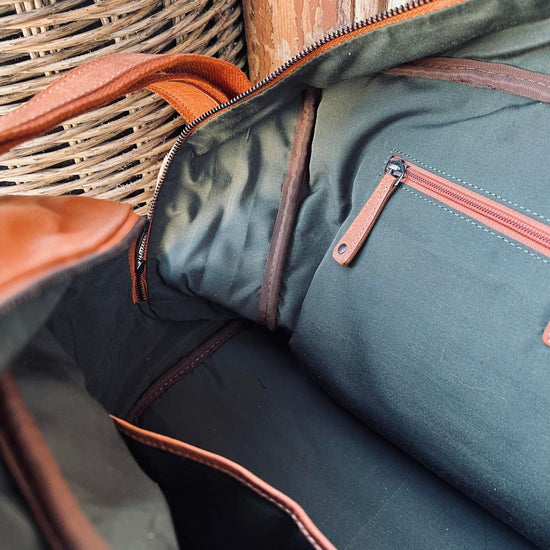 Weekendtaske Holdall Cognac skind - VIAMAJA.DK