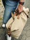 Weekendtaske - WASHED JUTE BEIGE - VIAMAJA.DK