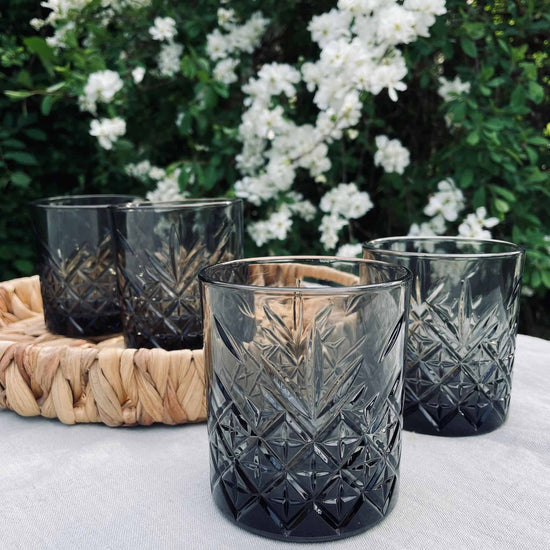 Whisky glas / vandglas 4 stk - Røgfarve - VIAMAJA.DK