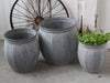 Zinken potten - Set van 3 stuks