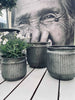 Zinken pot met ribbels - Groot