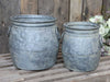 Zinken potten voor decoratie - Set van 2